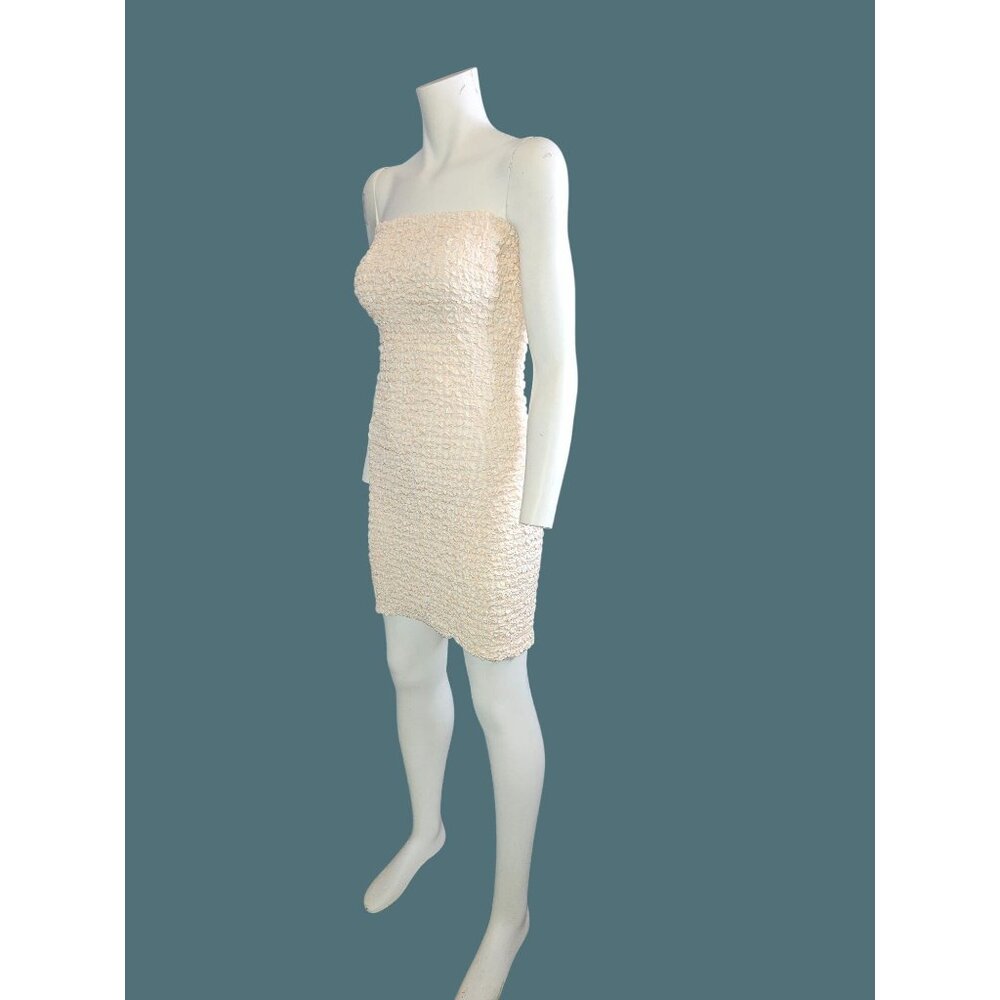 Petersyn Revolve Nora Tube Strapless Smocked Y2K Mini Dress Women's XS- Melon